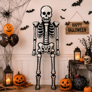 GLOBO METALIZADO HALLOWEEN SKELETON 250 CM (U2504-02)